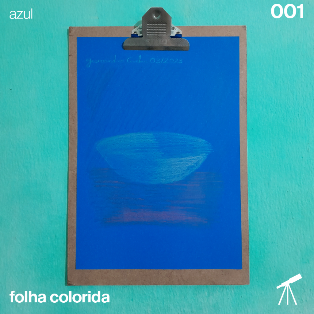 #FolhaAzul - Bacia 1 Desenho de uma bacia.