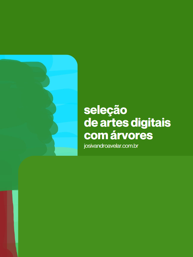 Seleção de artes digitais com árvores