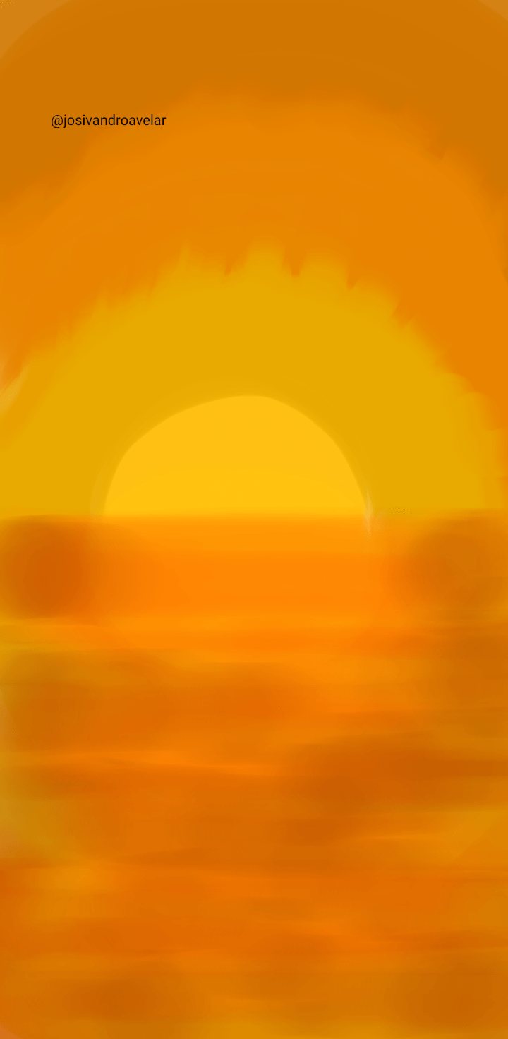 Artes digitais: um novo nascer do Sol 1 Desenho de um novo nascer do Sol.