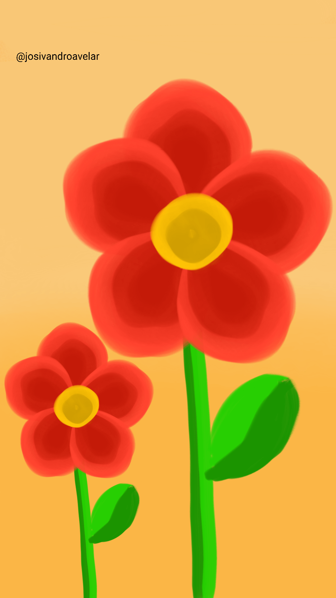 Artes digitais: nada como flores vermelhas 1 Nada como flores vermelhas para colorir o ambiente.