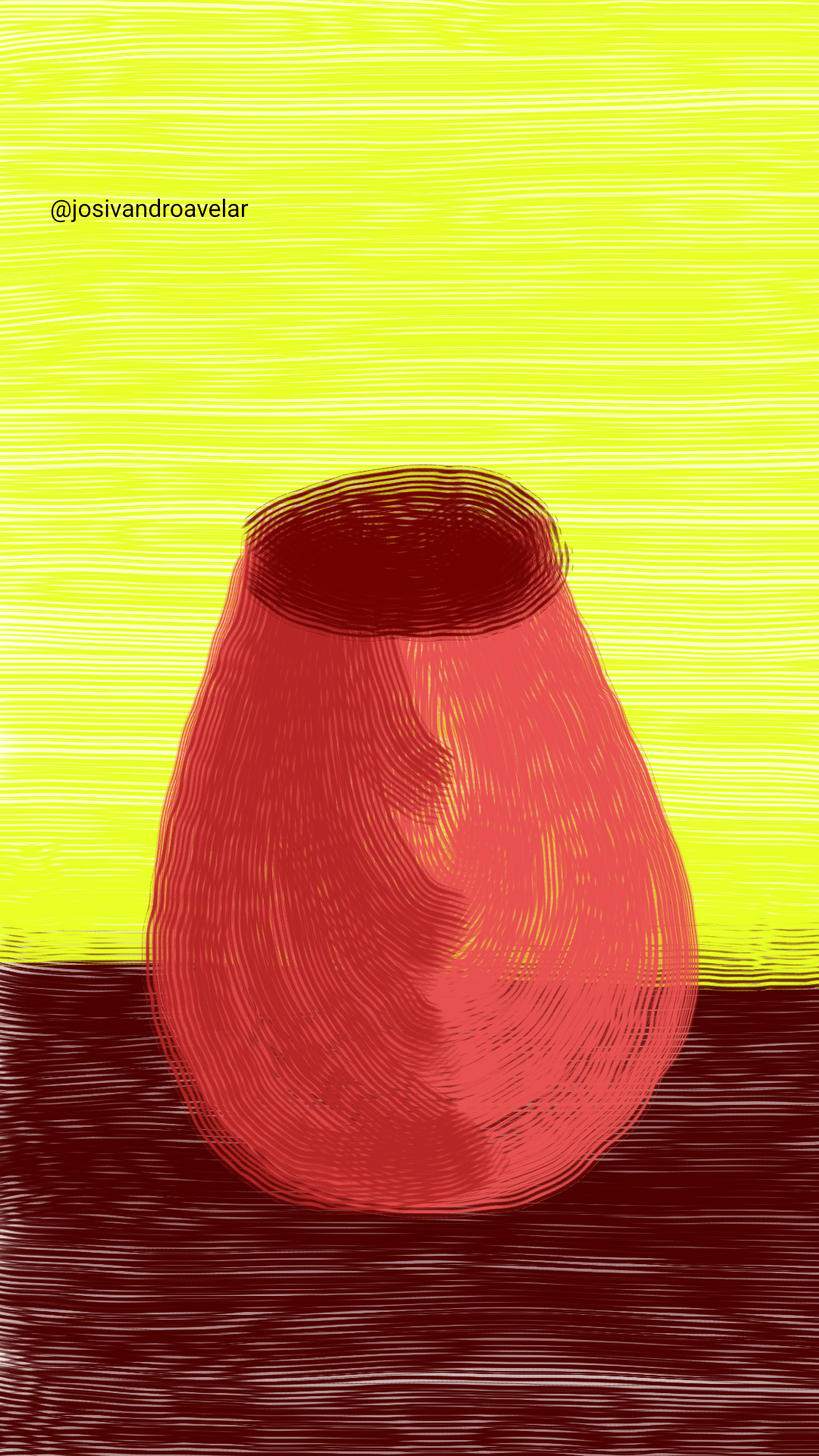 Artes digitais: mais um vaso vermelho 1 Desenho de mais um vaso vermelho.