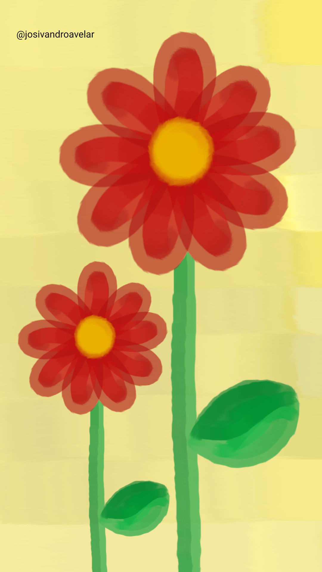 Artes digitais: na companhia das flores 1 Para estar na companhia das flores, desenhei mais flores.