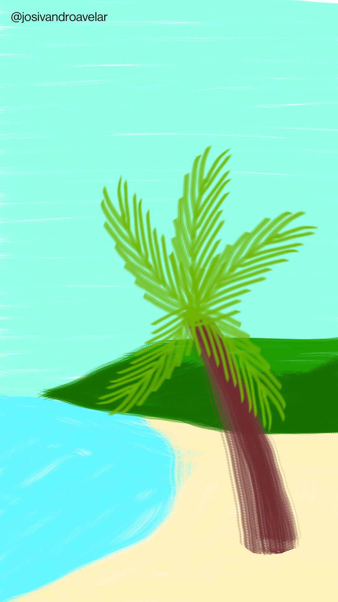 Artes digitais: aloha 1 Cenário praiano que quis dar o nome de aloha.