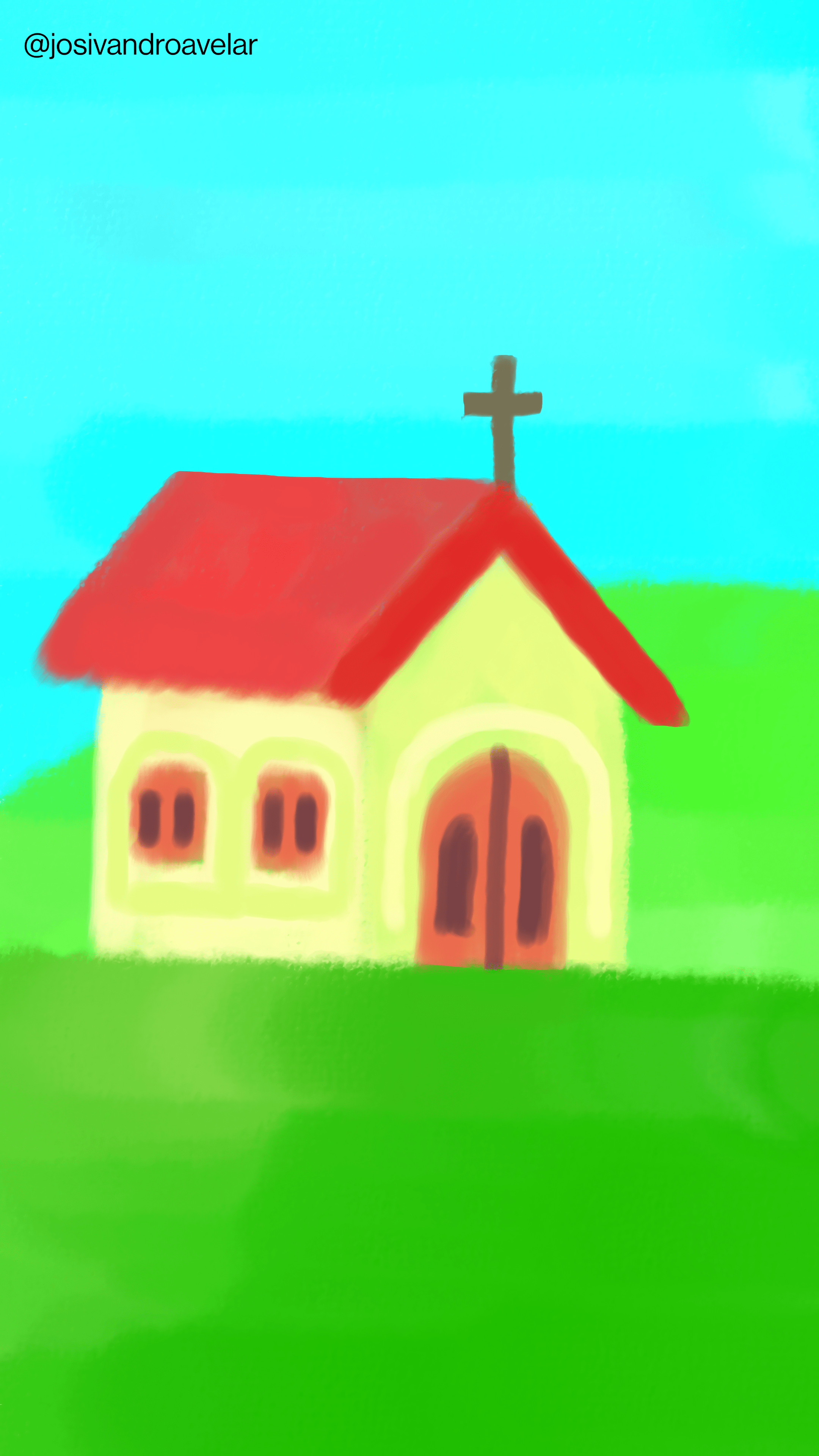 Artes digitais: capelinha 1 Desenho de uma capelinha.