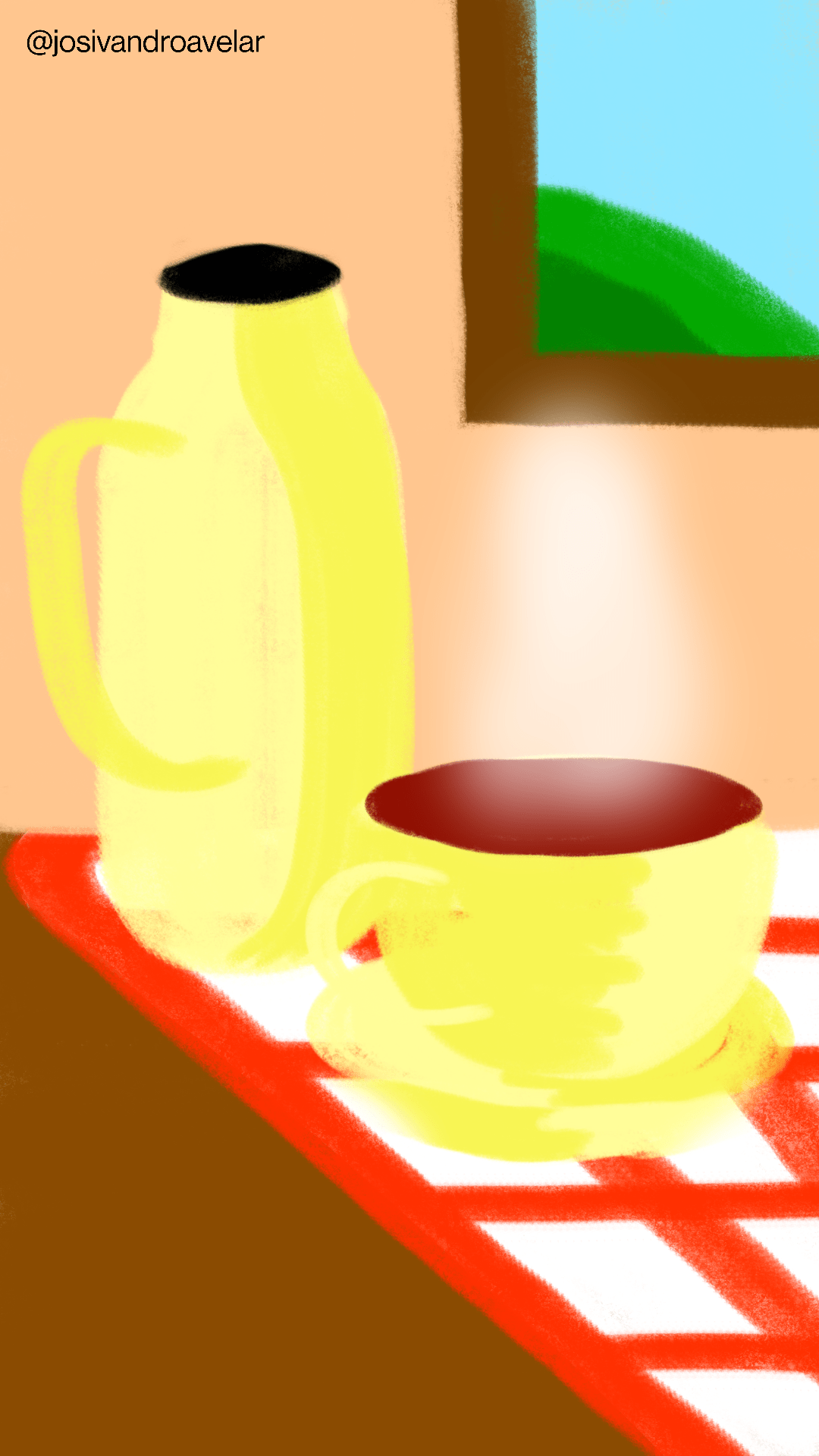 Artes digitais: café na serra 1 Um café na serra vai bem para aquecer no inverno.