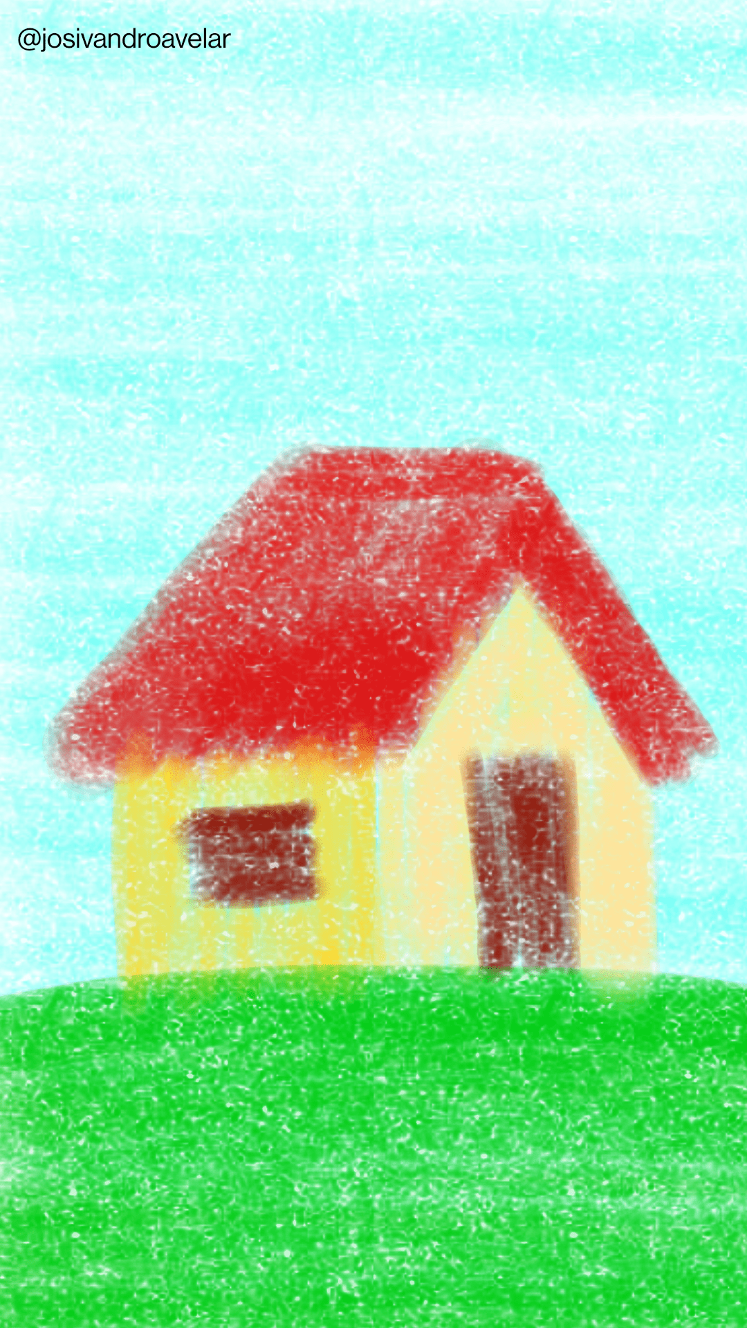 Artes digitais: casa de giz 1 Desenho de uma casa de giz.