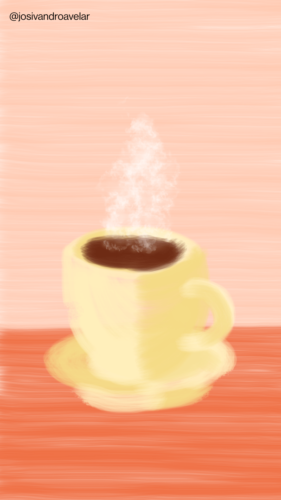 Artes digitais: café quente 1 Segunda-feira é dia de café quente.