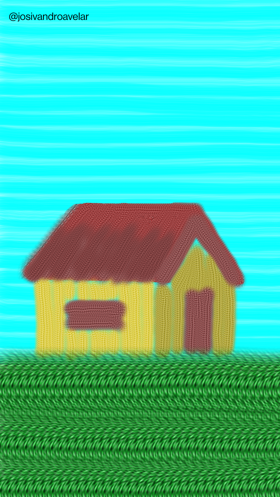 Artes digitais: a casa de lã 1 Desenho da casa de lã.
