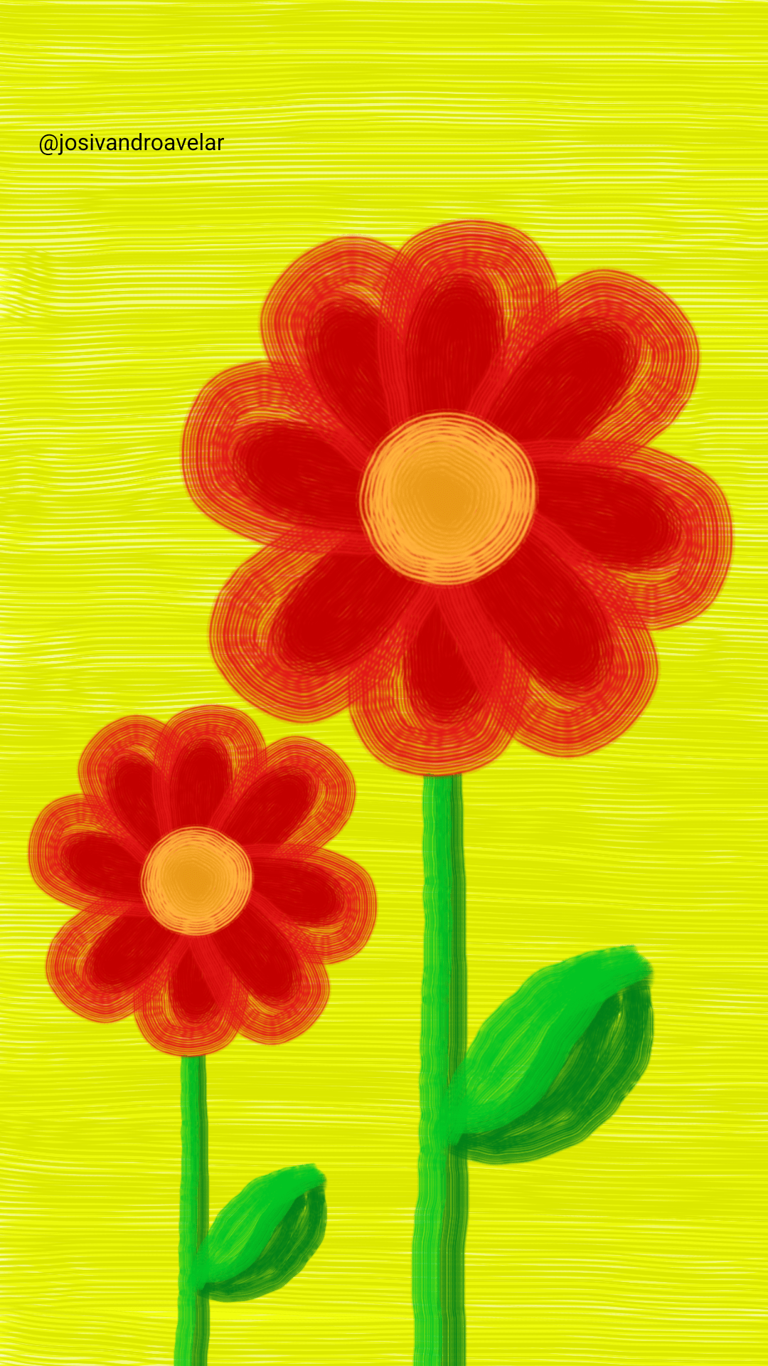 Artes digitais: flores em outros traços 1 Desenho de flores em outros traços.