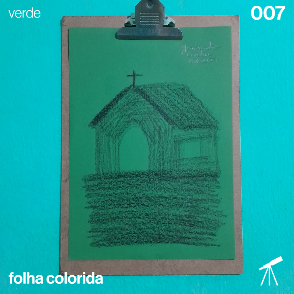 #FolhaVerde - Capela 1 Desenho de uma capela.