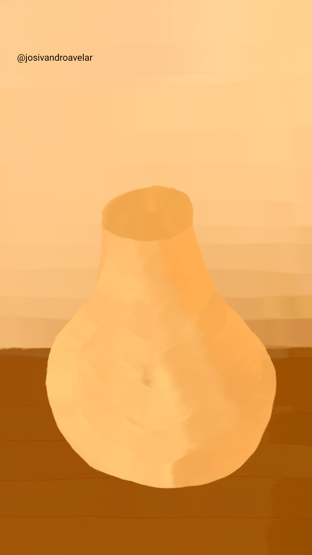 Desenho de uma moringa de barro.