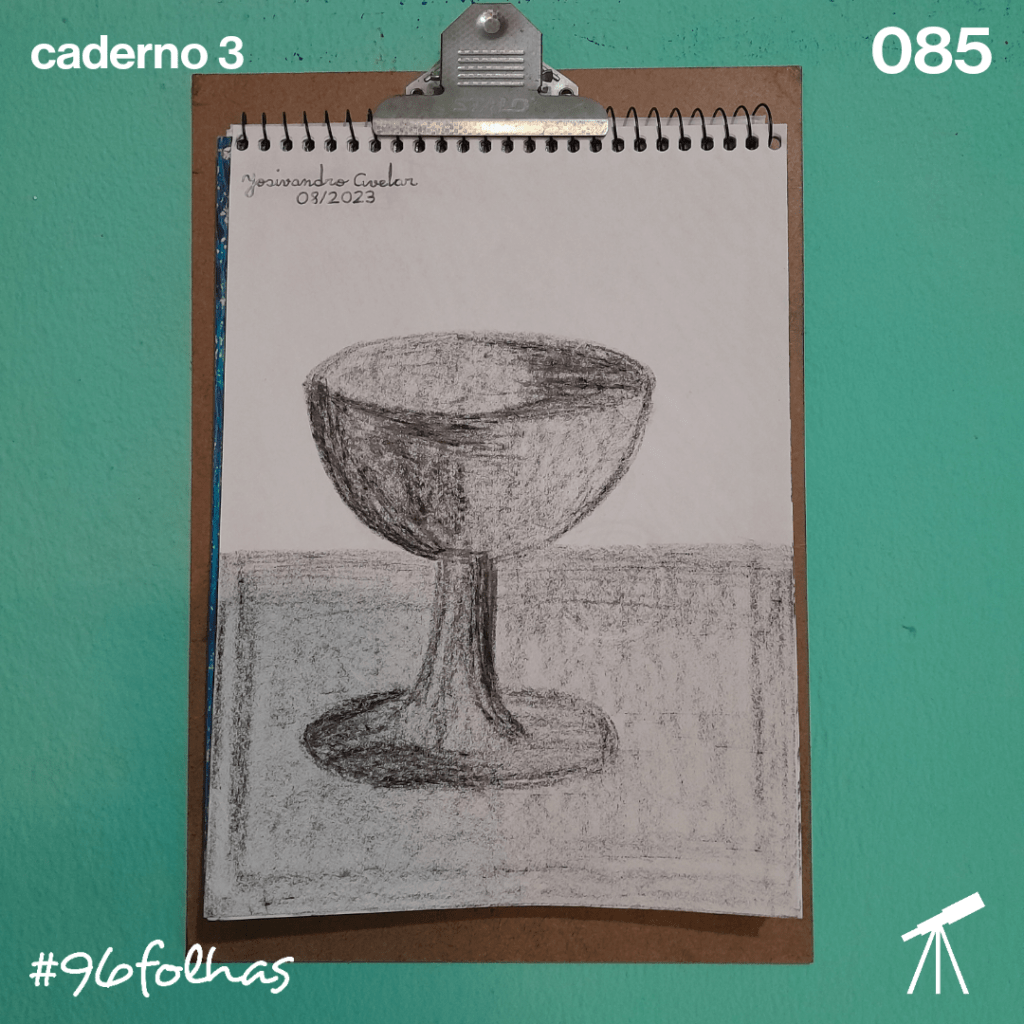 #96folhas- Cálice solitário 1 Desenho de um cálice solitário.