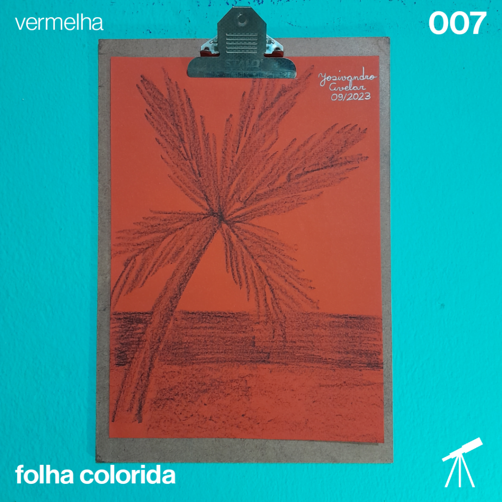 #FolhaVermelha - Praiana 1 Desenho de uma paisagem praiana.