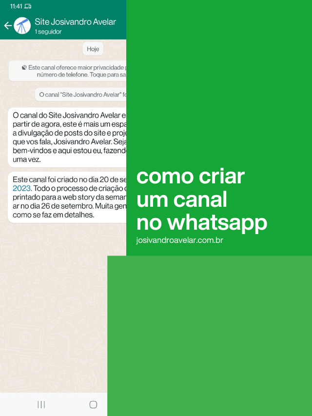Como criar um canal no WhatsApp