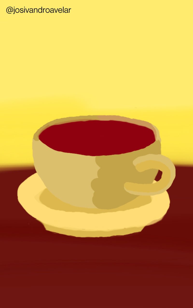 Artes digitais: café suave 1 Desenho de uma xícara de café suave para relaxar.