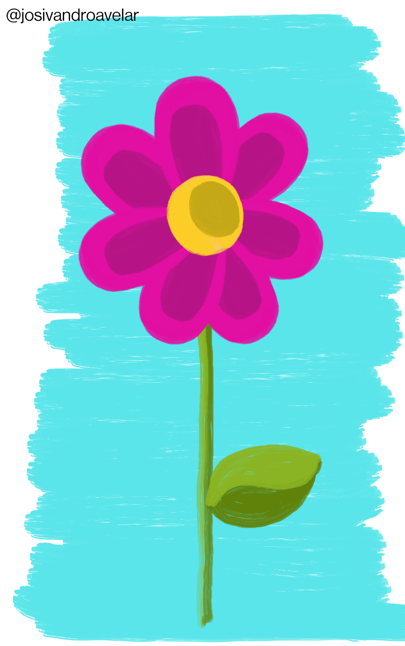Artes digitais: apenas uma violeta 1 Desenho de uma violeta. Apenas uma violeta.