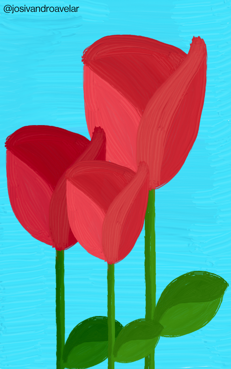 Artes digitais: colorido das rosas 1 Sinta o colorido das rosas neste desenho.