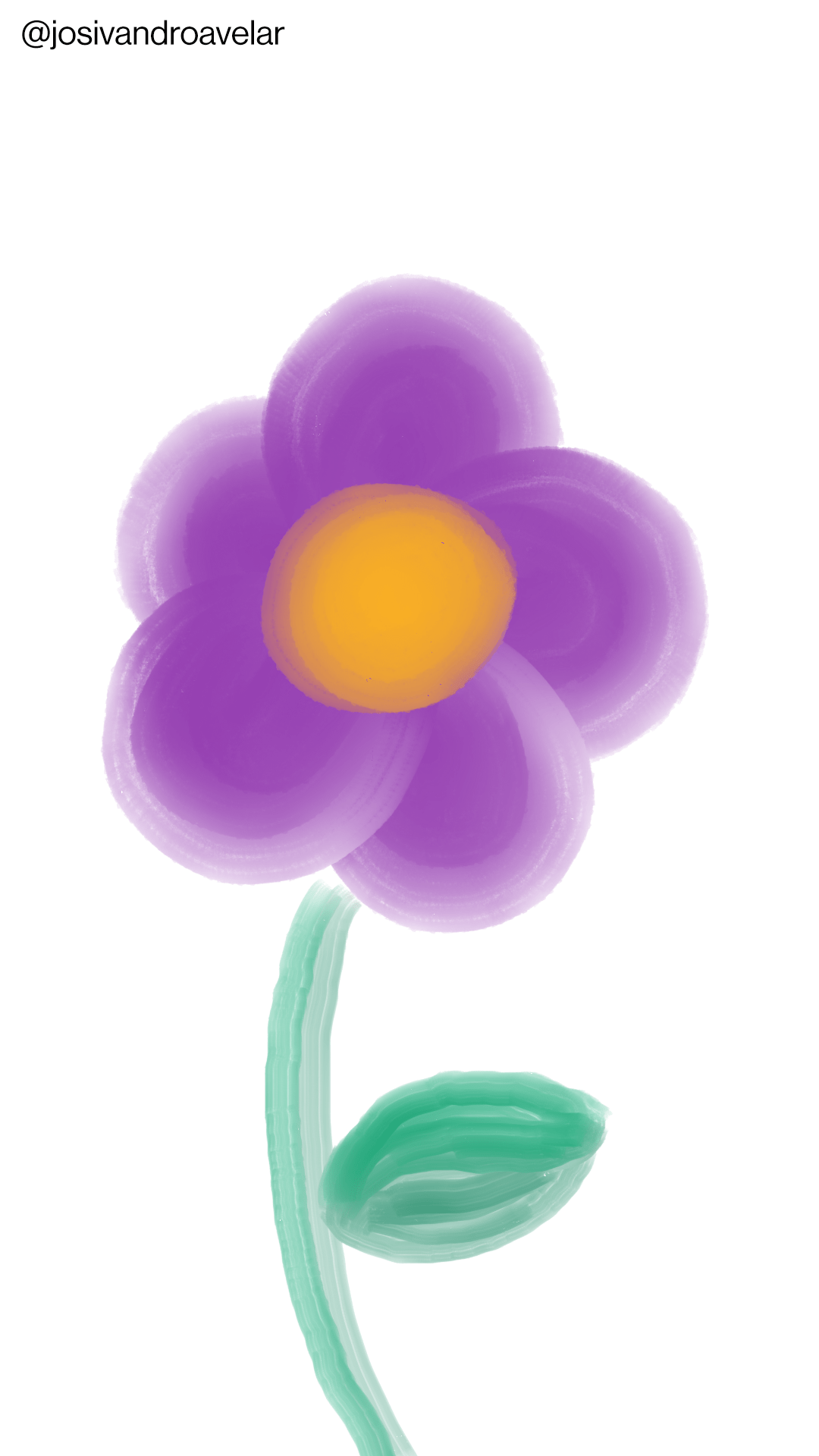 Artes digitais: violeta aquarelada 1 Desenho de uma violeta aquarelada.