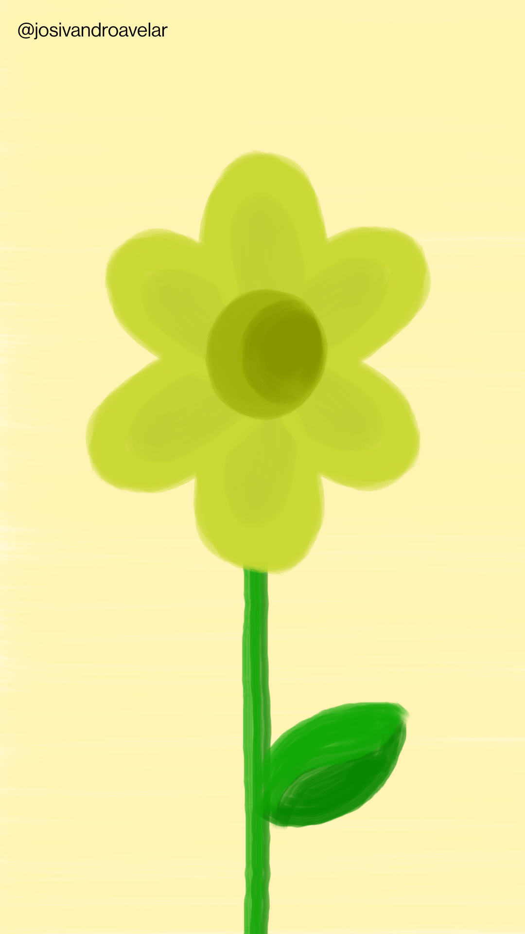 Artes digitais: somente uma flor amarela 1 Desenho de uma flor amarela.