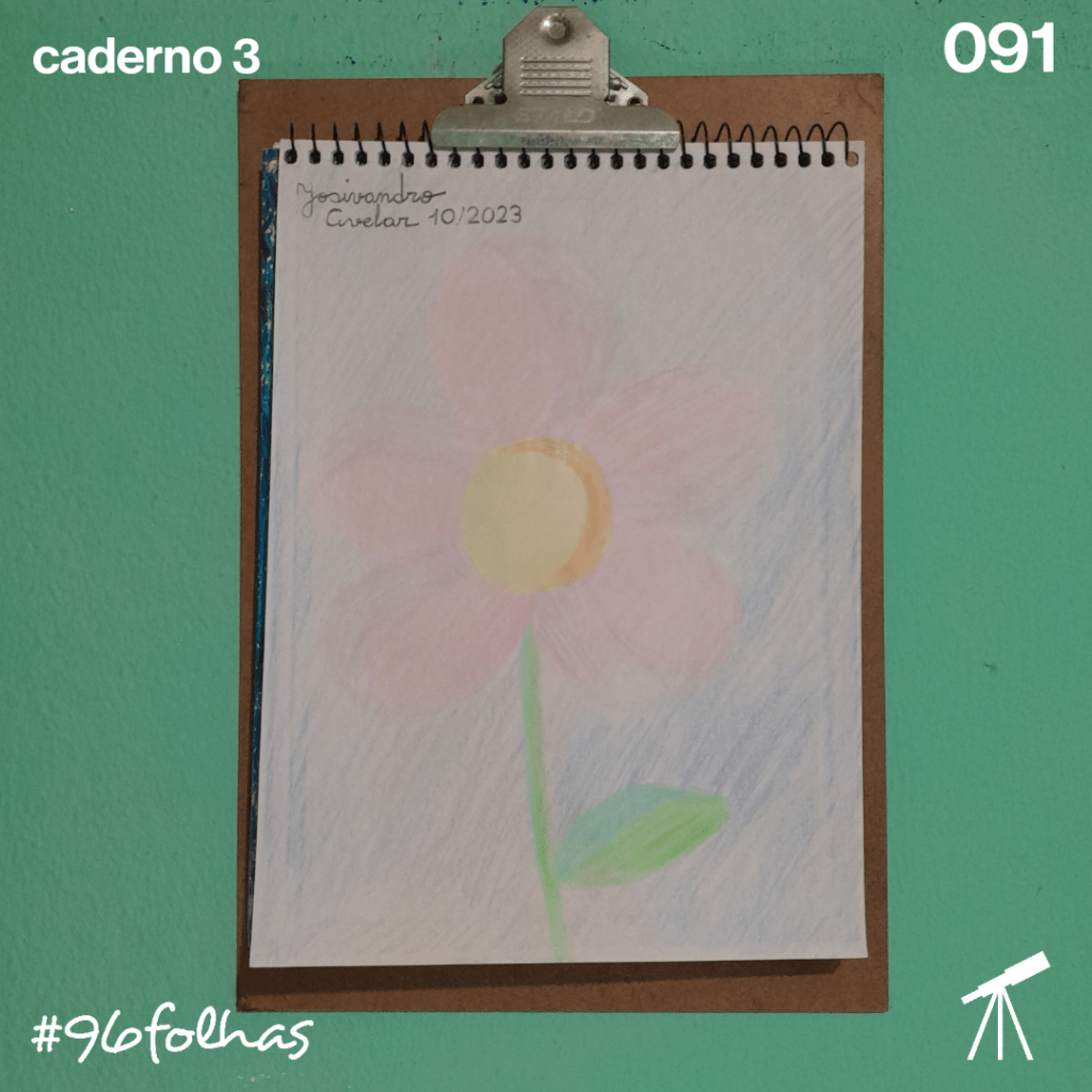 #96folhas- Flor invisível 1 Desenho de uma flor invisível.