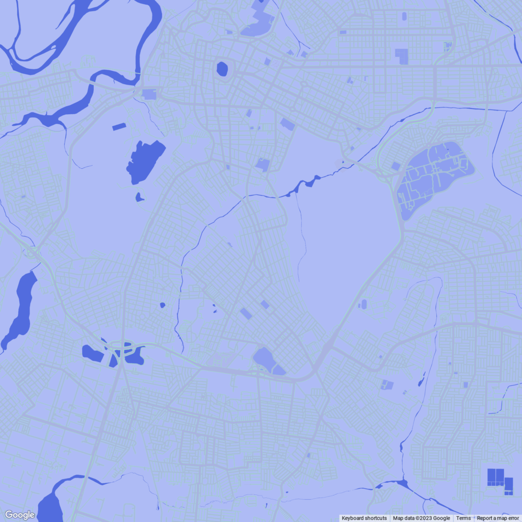 Parte da cidade: porque cada parte importa 3 Mapa de parte da cidade de João Pessoa na cor azul.