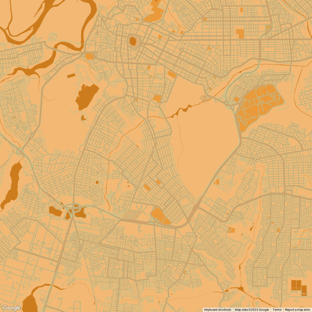 Parte da cidade: porque cada parte importa 2 Mapa de parte da cidade de João Pessoa na cor bege alaranjado.