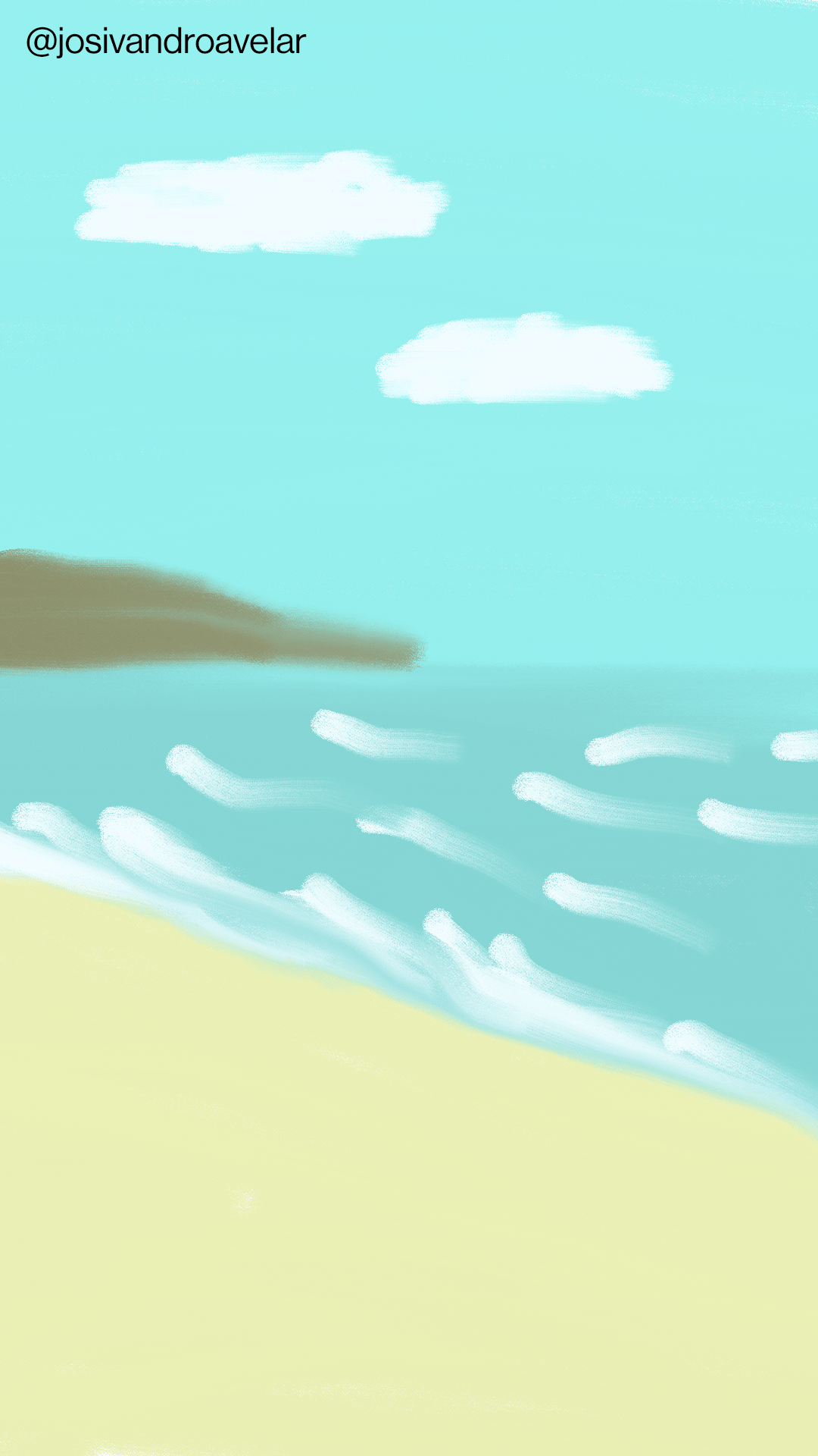 Artes digitais: natureza viva 1 Desenho de um cenário marinho, traduzindo a natureza viva.