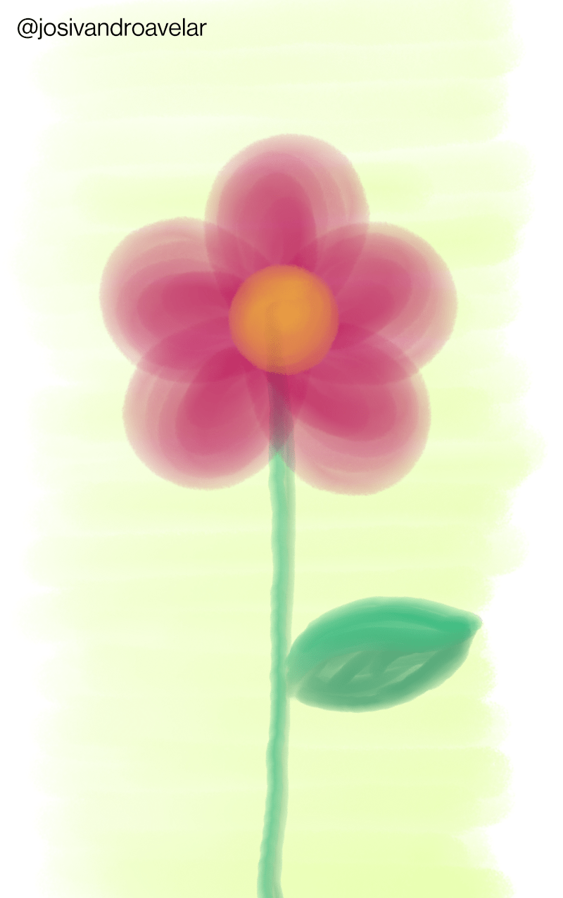Artes digitais: o que é para ser, será 1 Era para ser de um jeito, foi de outro, e saiu essa flor aquarelada. Afinal, o que é para ser, será.