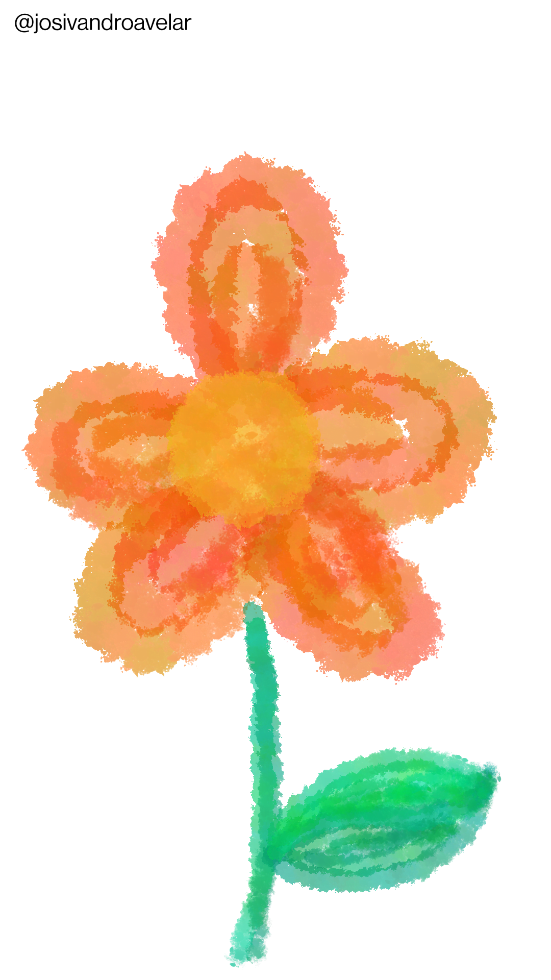 Artes digitais: aquarela viva 1 Flor que eu fiz em aquarela viva.