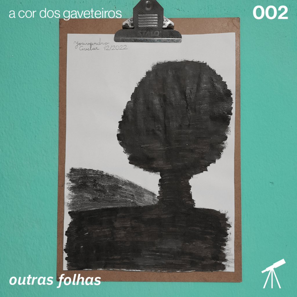 A cor dos gaveteiros - 002: Árvore na serra 1 Uma árvore na serra pintada em papel sulfite.