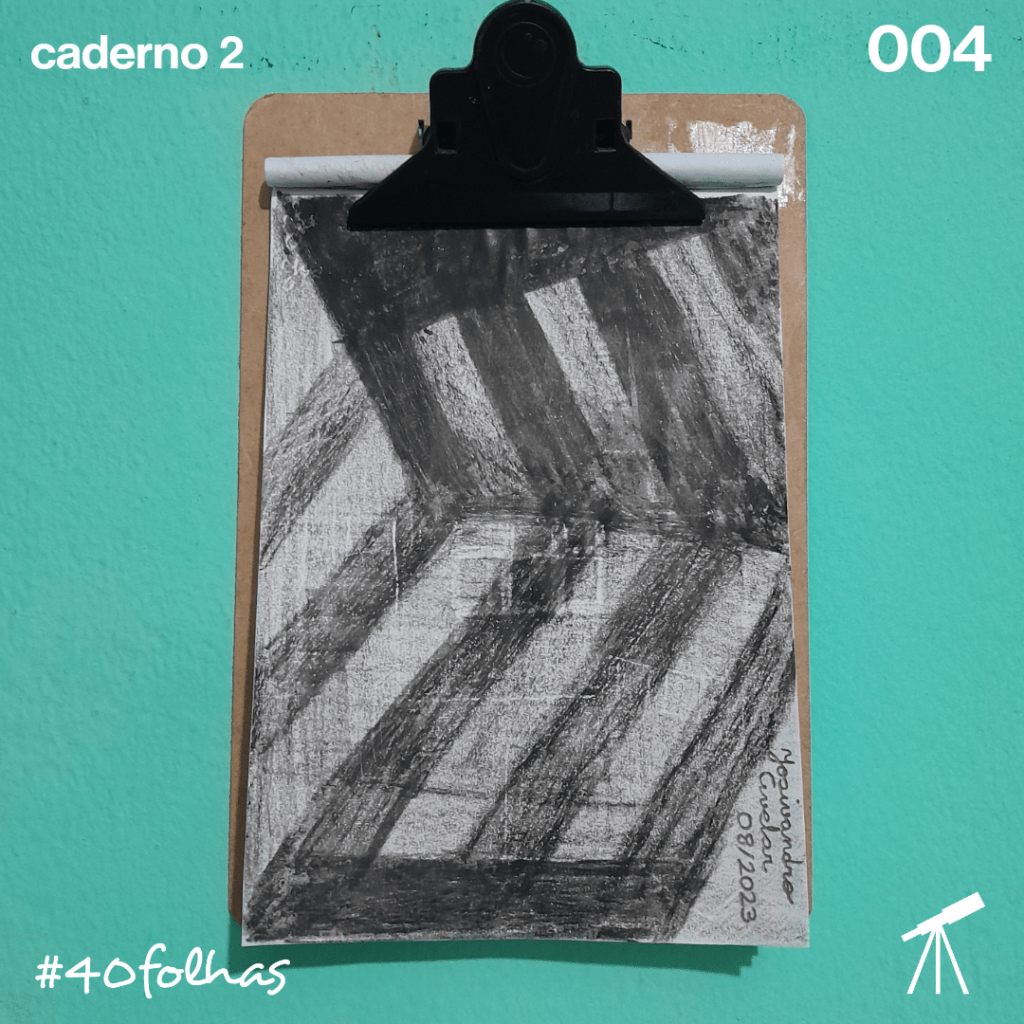 #40folhas caderno 2 - 004: Pelas retas 1 Caminhando pelas retas, descobrindo seus contrastes.