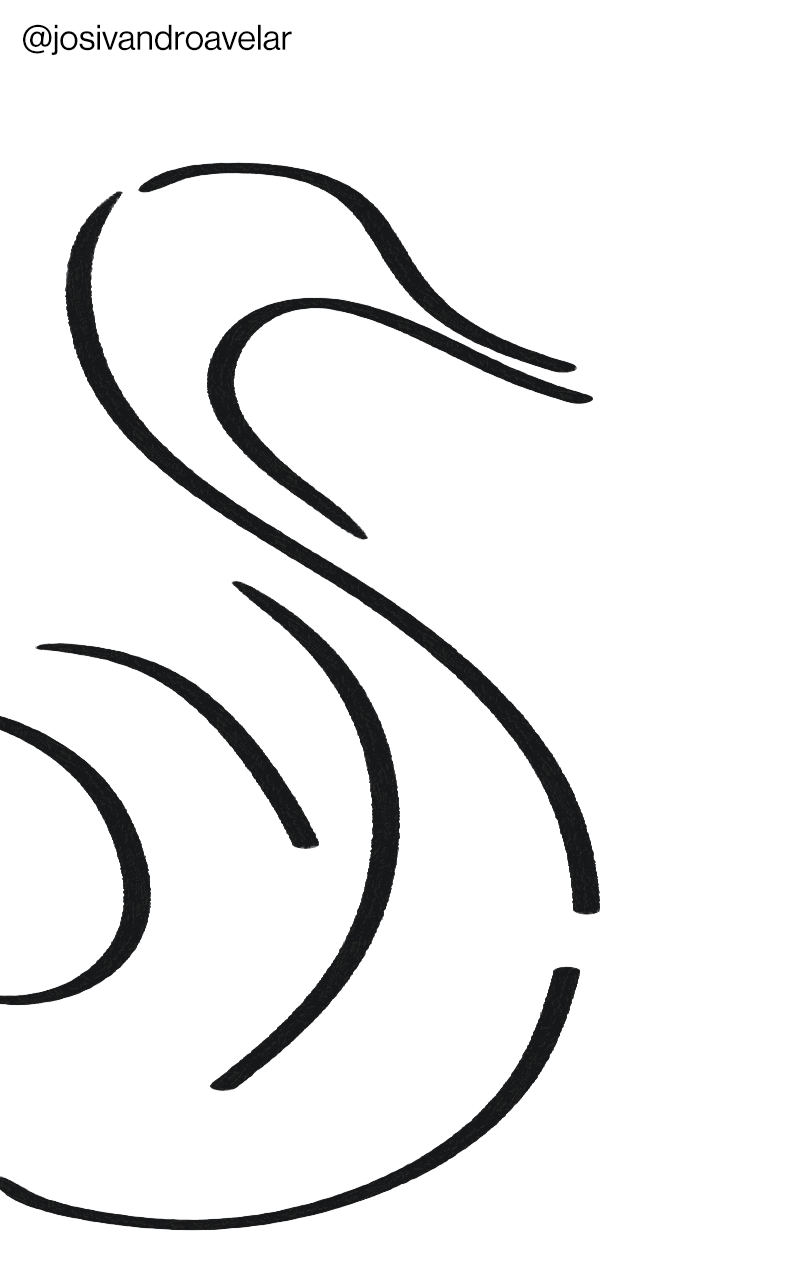 Artes digitais: olhar de um cisne 1 Olhar de um cisne, ou seriam traços?
