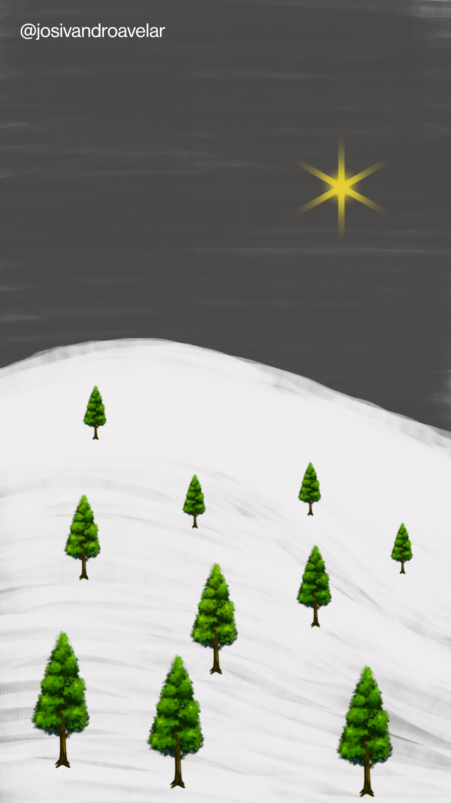 Artes digitais: uma noite de Natal 1 Retrato de uma noite de Natal.