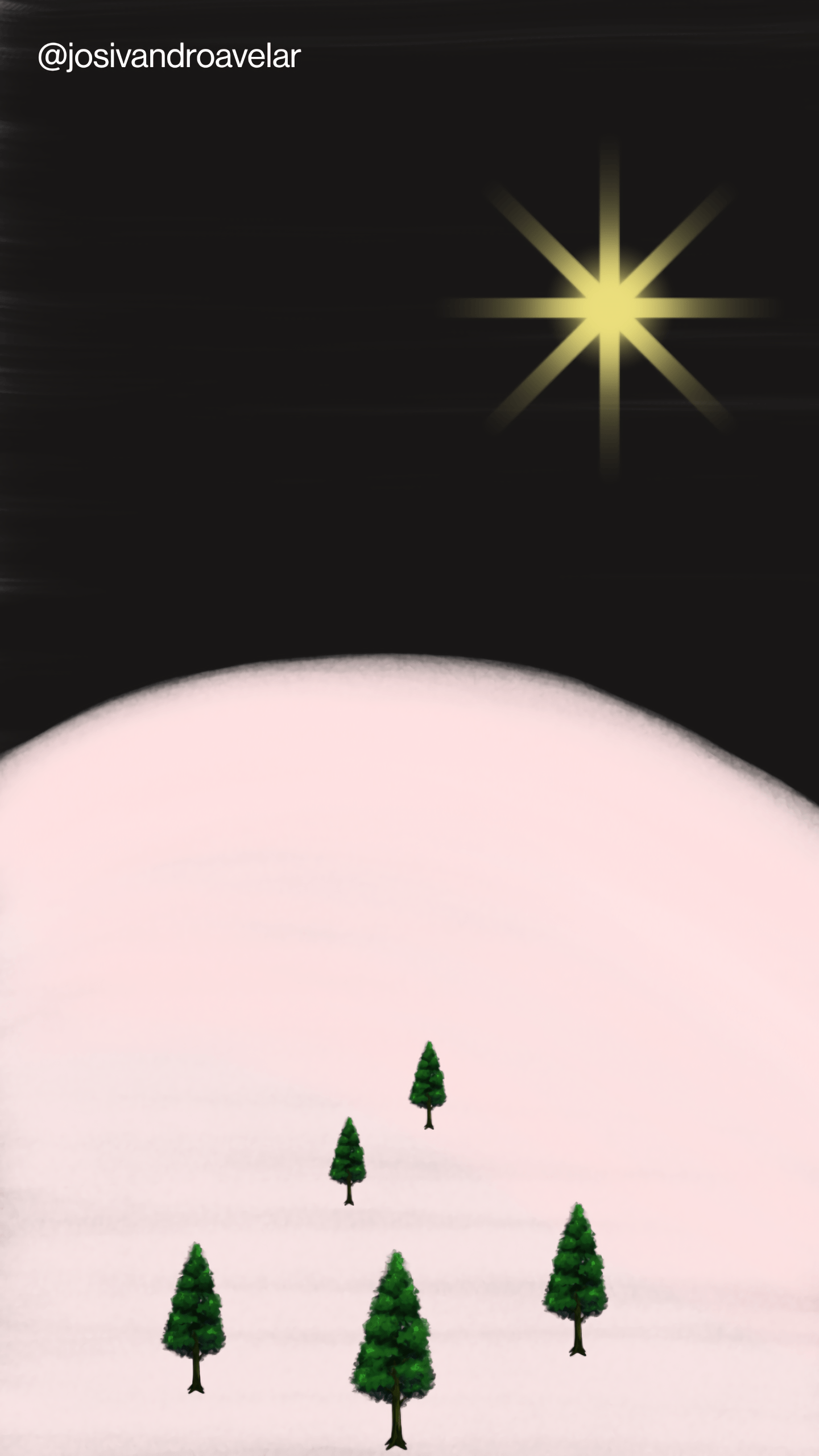 Artes digitais: uma estrela anuncia a Boa Nova 1 Uma estrela anuncia a Boa Nova, e passa pela noite estrelada de Natal.