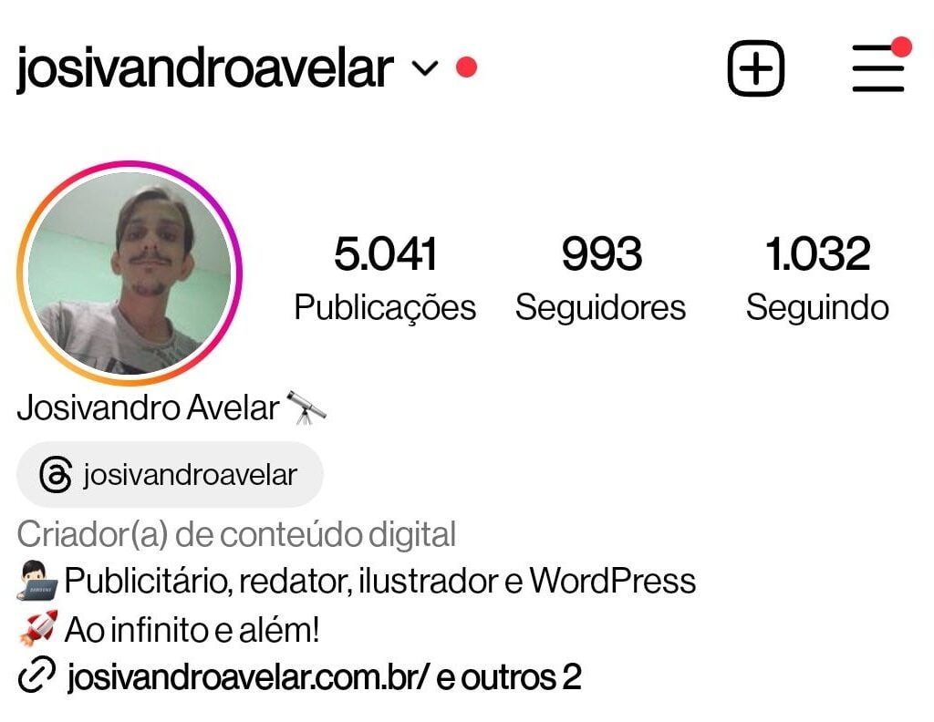 Quem chega aos 1000 primeiro? 2 Print do Instagram na manhã do dia 27 de dezembro de 2023, indicando 993 seguidores.