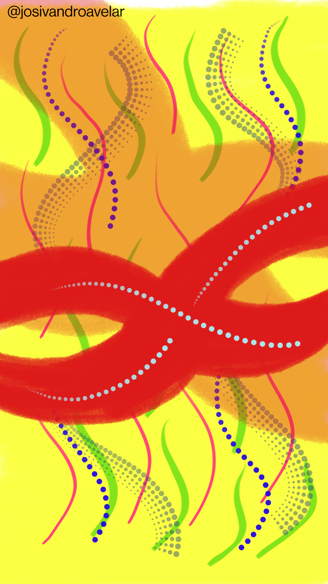 Caia na folia, porque é Carnaval! O desenho exibe máscaras em tons de vermelho, confetes e serpentinas em fundo amarelo.