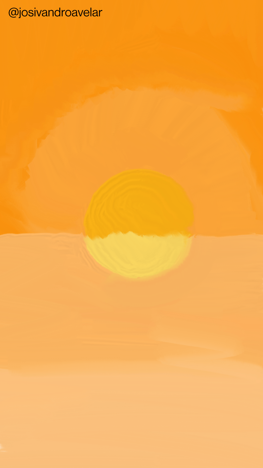 Artes digitais: 2024, cá estamos! 1 Desenho de um Sol nascente, representando o ano de 2024 que começava. Este foi o primeiro desenho do ano.