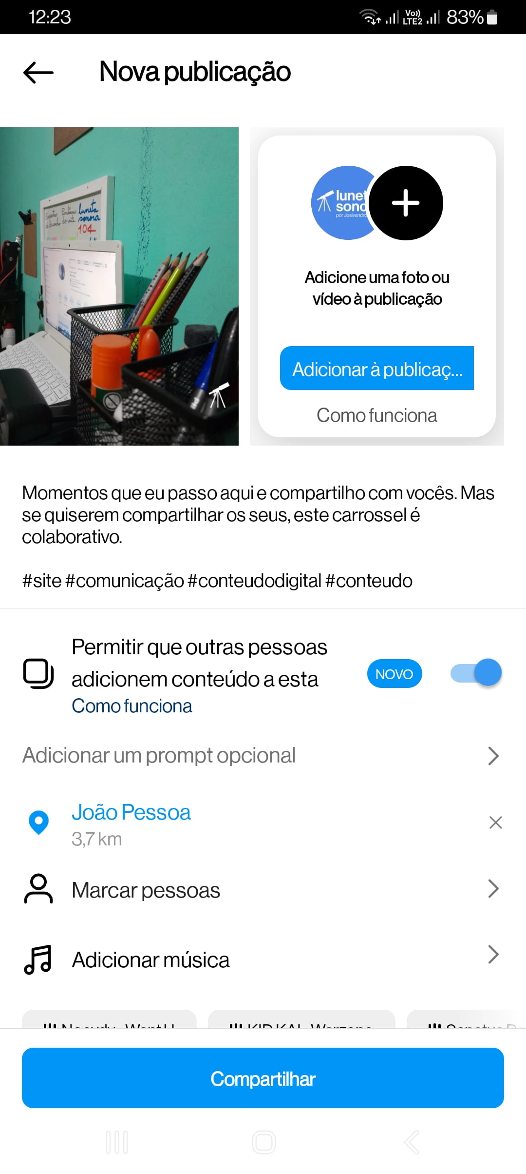 Como criar um carrossel colaborativo no Instagram 3 Screenshot_20240425_122324_Instagram