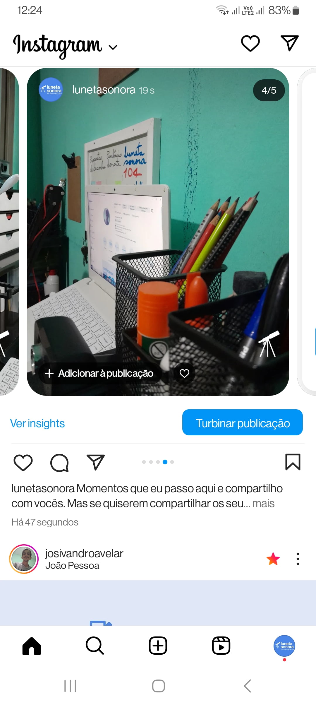 Como criar um carrossel colaborativo no Instagram 5 Screenshot_20240425_122432_Instagram