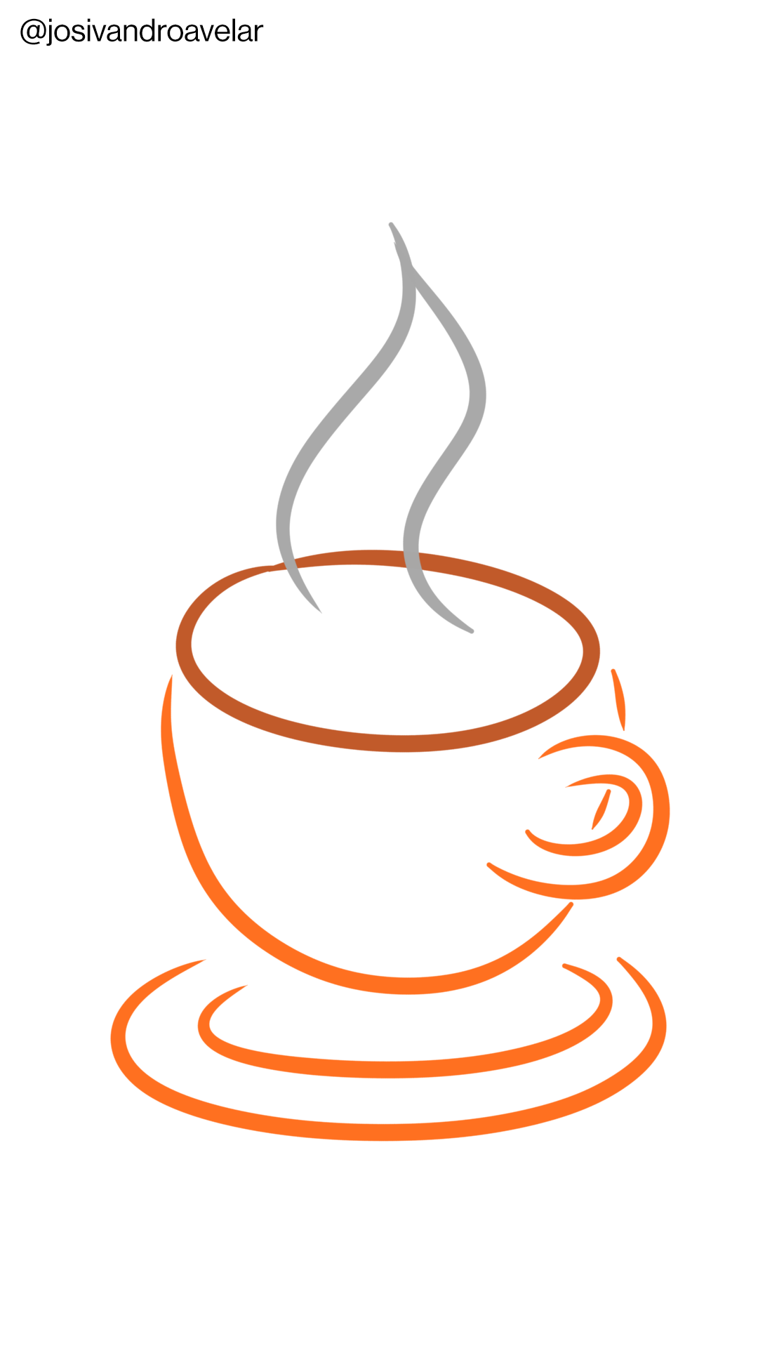 Artes digitais: e aí, vai um café? 1 E aí, vai um café feito só com linhas e curvas?