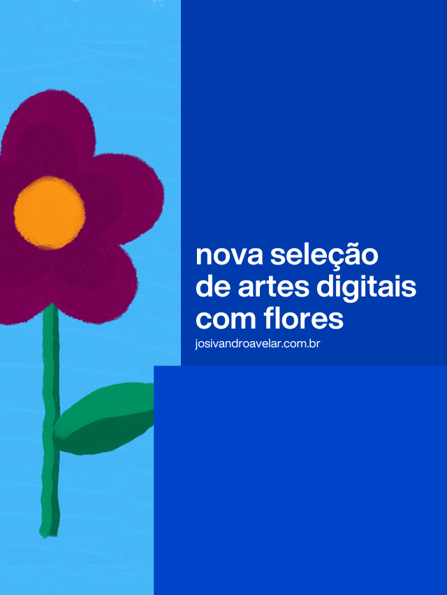 Nova seleção de artes digitais com flores