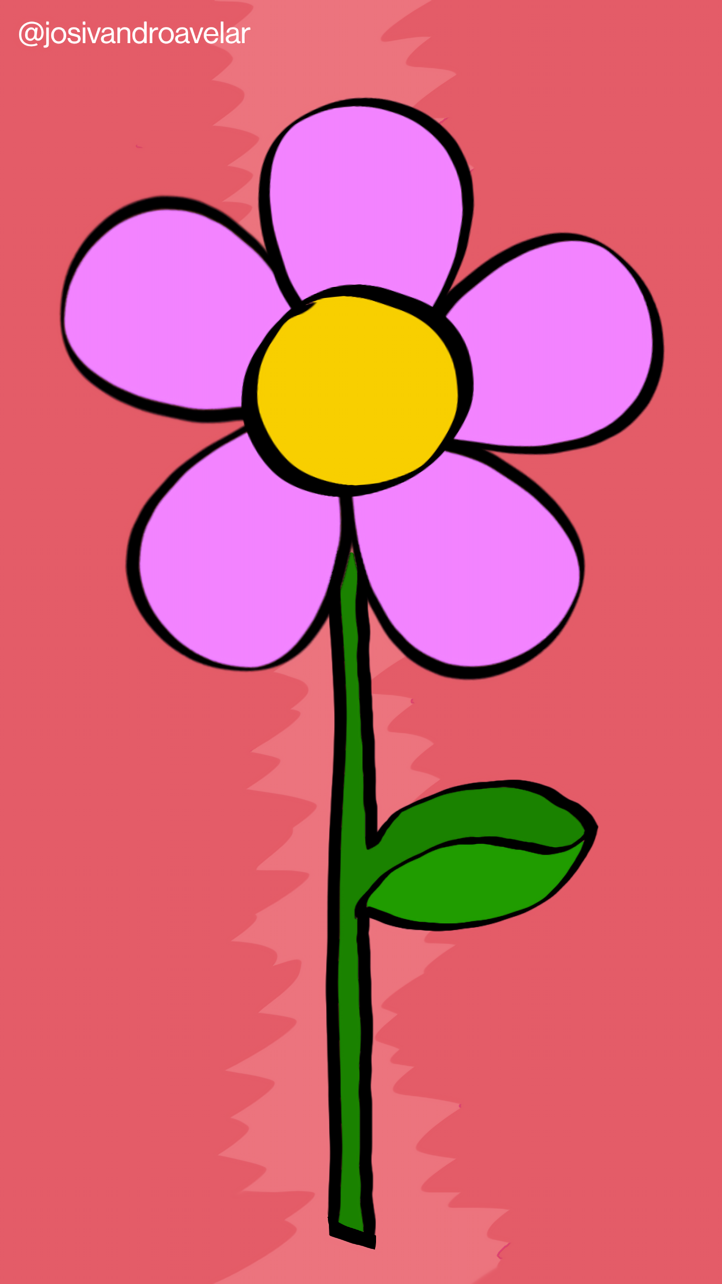 Artes digitais: flor de cores suaves 1 Flor de cores suaves, em tons de violeta e fundo em tons de vermelho.