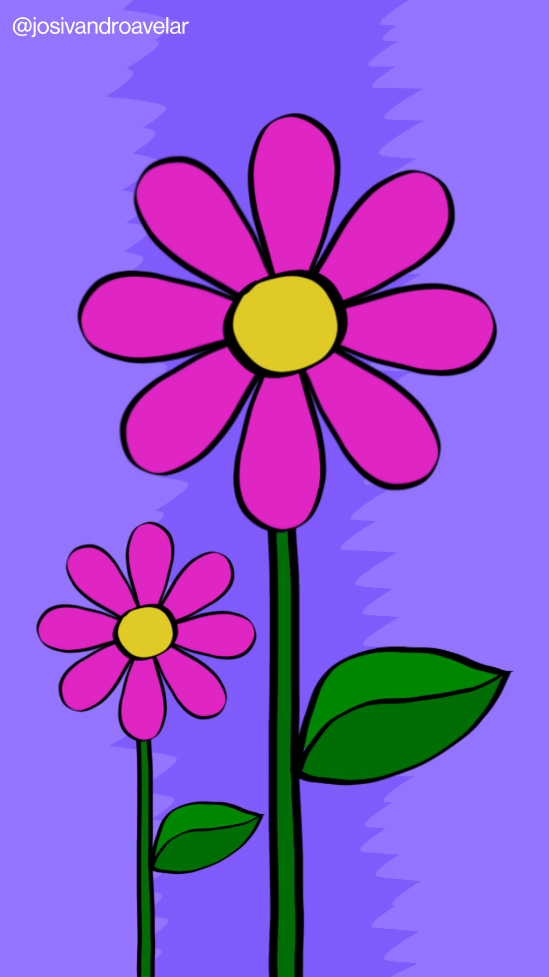 Artes digitais: o violeta e o lilás 1 Flor em tom de violeta sobre um fundo em tom de lilás, representando o violeta e o lilás.