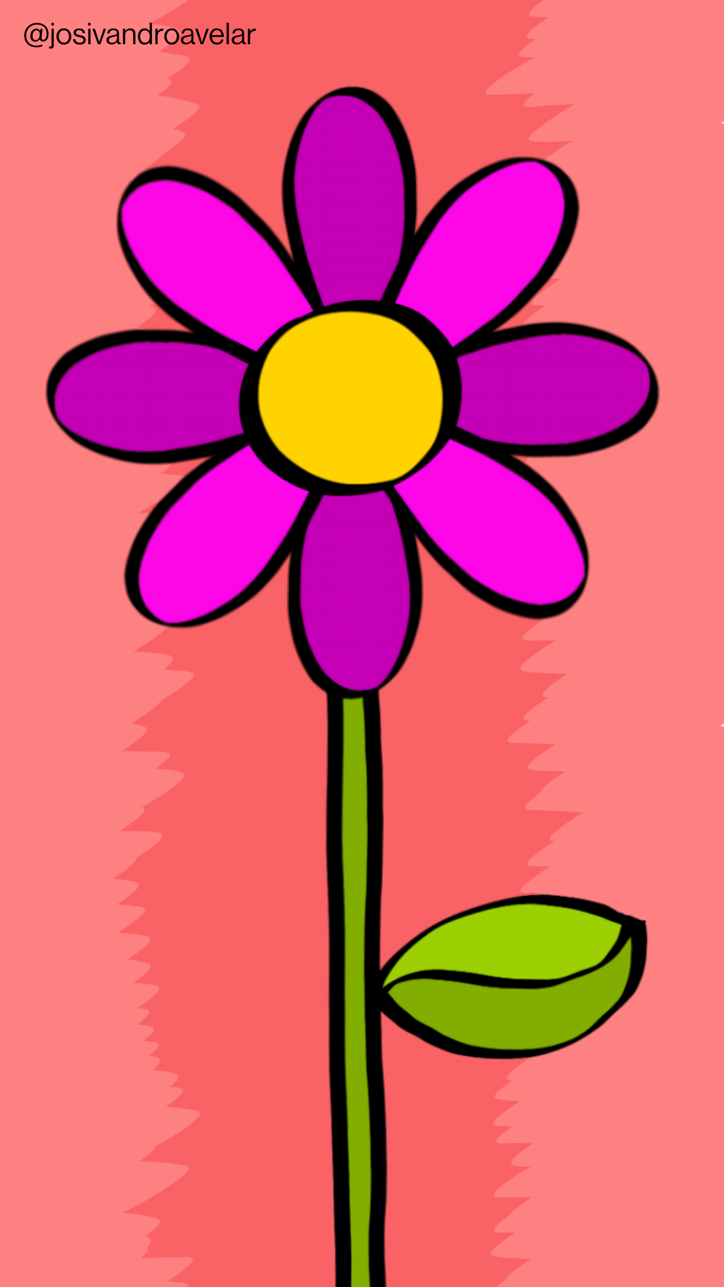 Artes digitais: flor em violeta e pastel 1 Flor em violeta e pastel, com pétalas em tons de violeta, sob um fundo em tons de vermelho pastel.