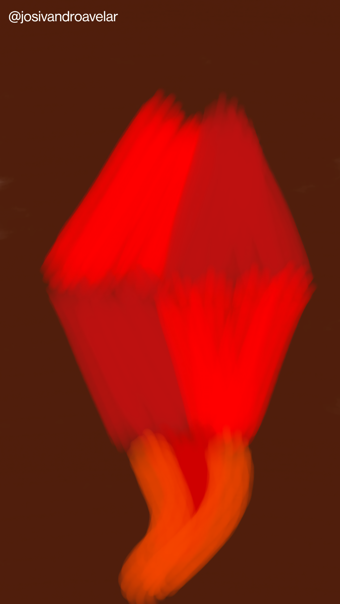 Artes digitais: voa no céu da imaginação 1 Balão em tons de vermelho que voa no céu da imaginação.