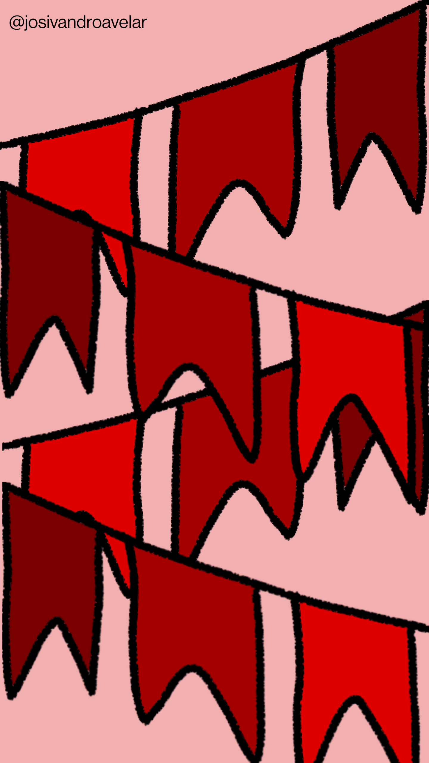 Artes digitais: bandeiras encarnadas 1 Bandeiras encarnadas, tons de vermelho.