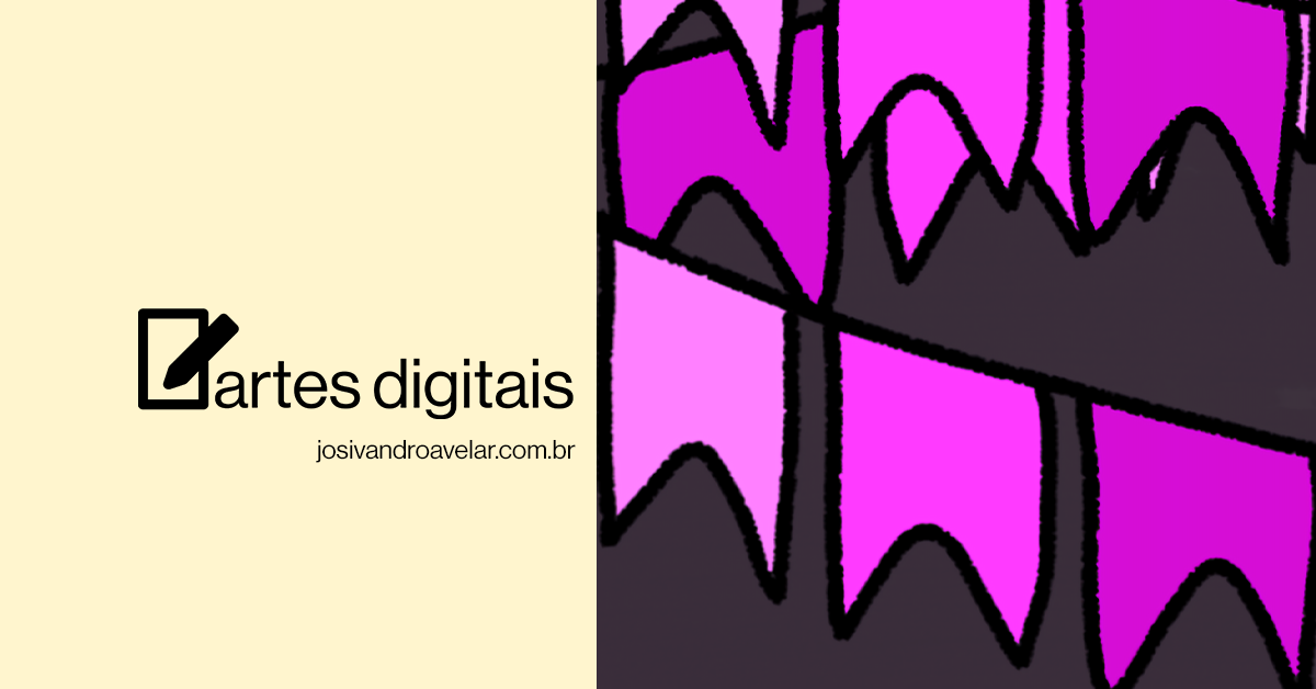 Artes digitais: bandeiras de lilás