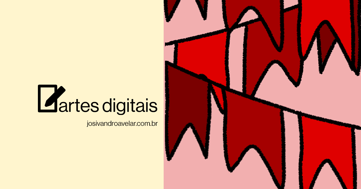 Artes digitais: bandeiras encarnadas
