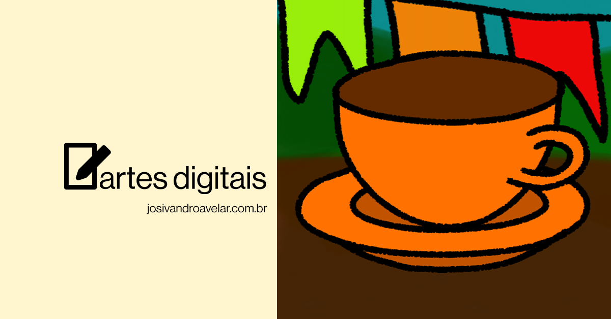 Artes digitais: café para uma nova rotina, de lembrança da temporada junina