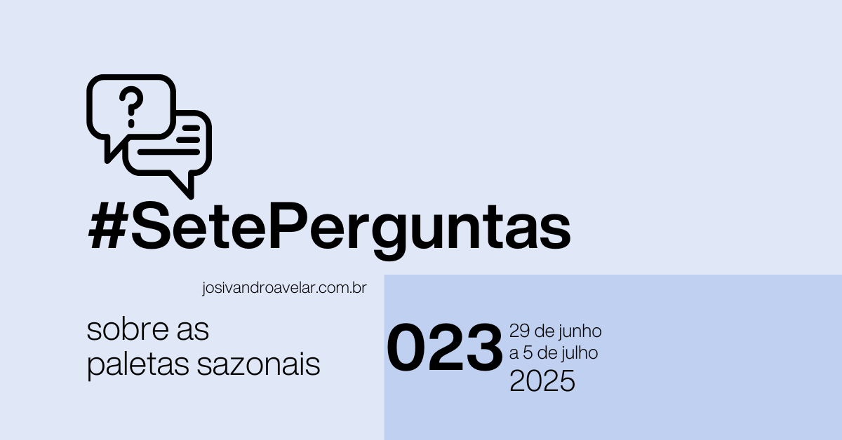 #SetePerguntas 023 – 29 de junho a 5 de julho de 2025